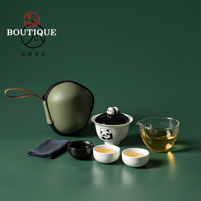Korean Tea Set - Yishi Talk Set Perjalanan Panda Kartun