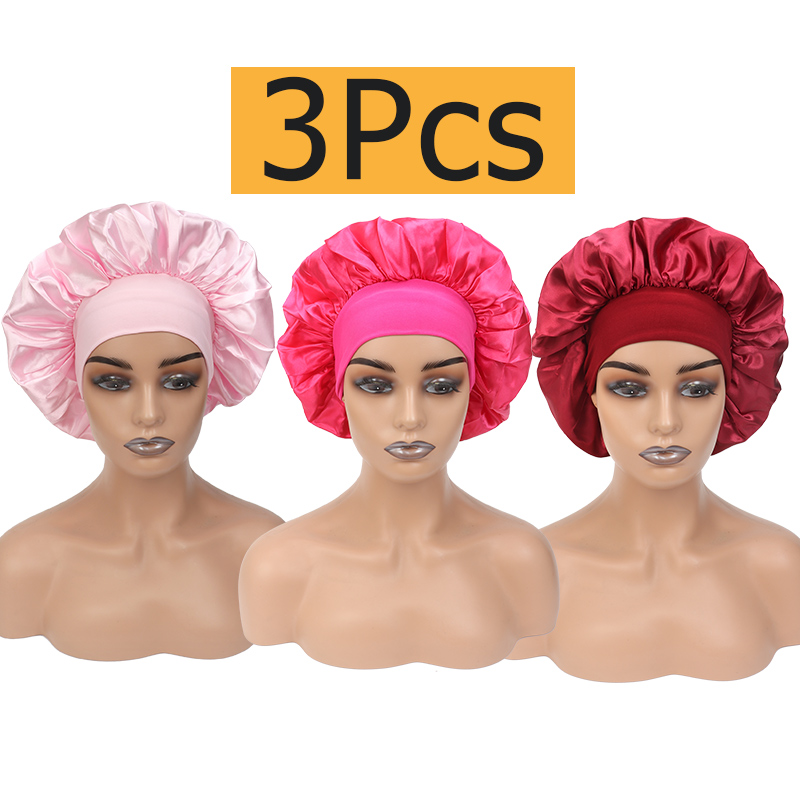 Sleeping Pack Overnight - Bonnet Sutra Satin 3 Pack, Topi