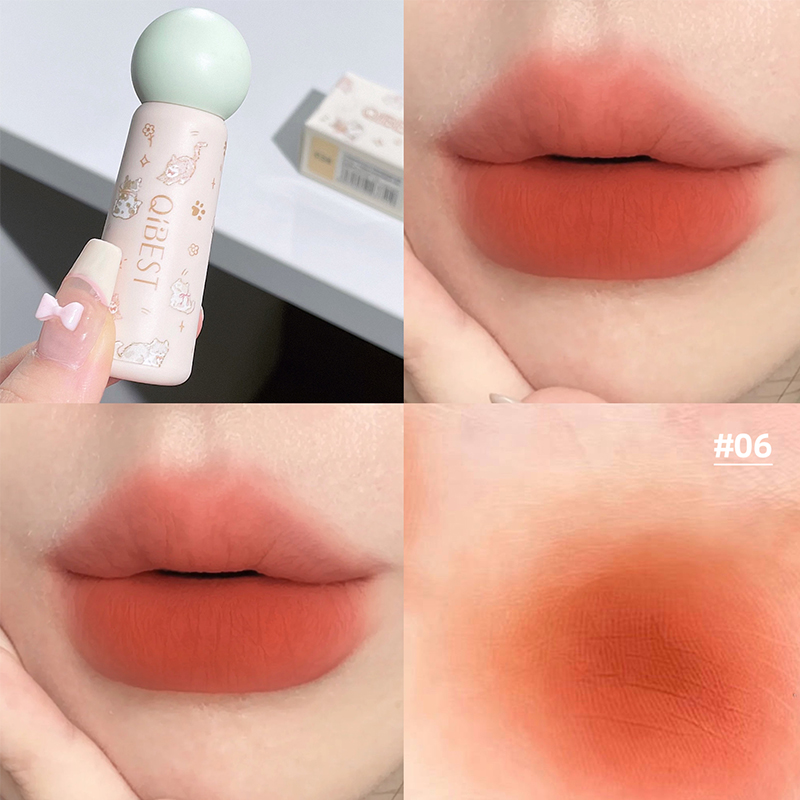 Lip Tint Korean - QIBEST Lip Mud Velvet Matte Tahan