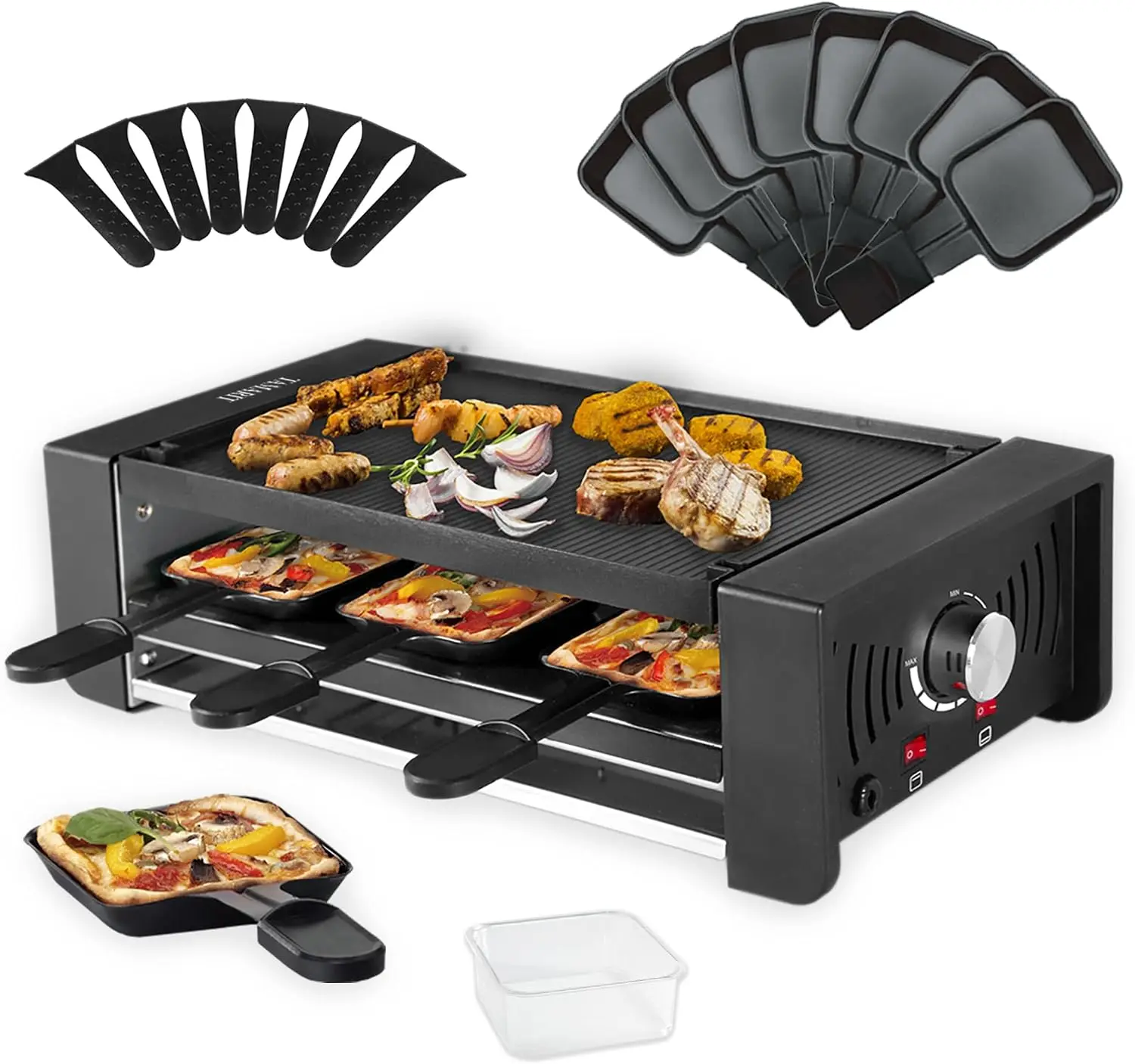 Korean Bbq Grill - Pemanggang Raclette Portabel untuk Pesta, Pemanggang