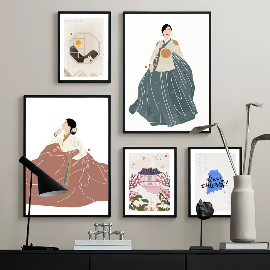 Poster Lukisan Kanvas Cetak Es - Modern Korean Lifestyle ulasan dan harga